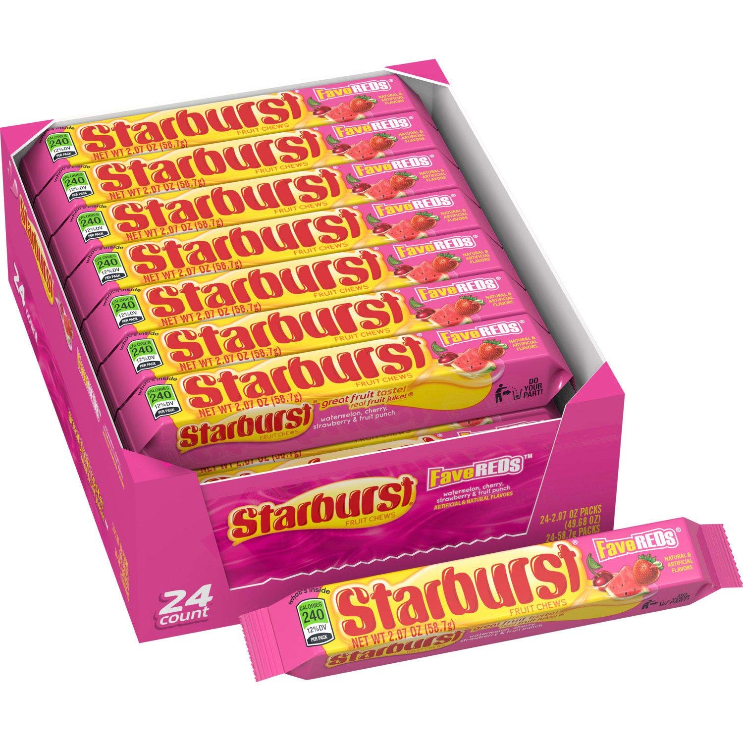 Kẹo Starburst thanh nhiều mùi