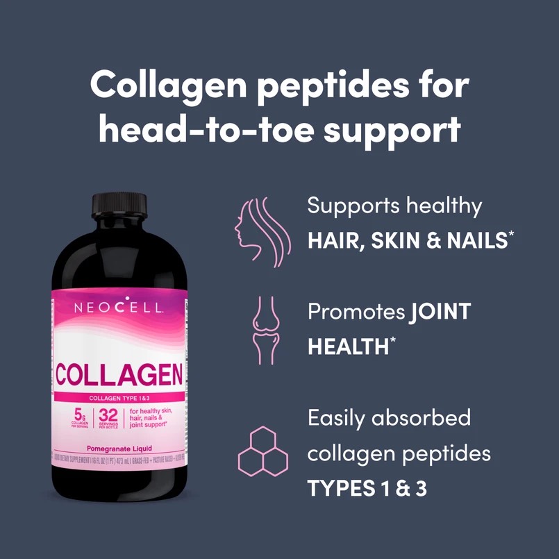 Collagen +C Neocell Water 473ml -Collagen nước Lựu Làm đẹp & trắng da - MẪU MỚI 2024