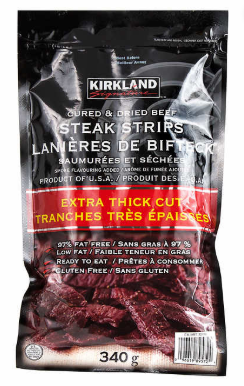 Khô bò Steak Strips  Kirkland 340g