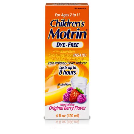 Siro Motrin trị cảm, hạ sốt (thành phần Ibuprofen) dành cho trẻ em 2- 11 tuổi - Children's Motrin Oral Suspension