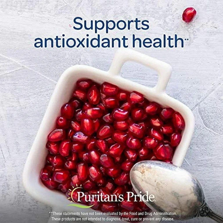 Pomegranate Puritan’s Pride 250mg - viên uống lựu chống nắng, giảm nám, sạm da da nắng