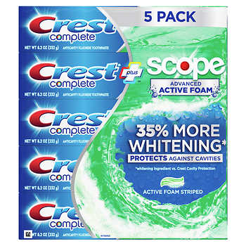 Kem đánh răng Crest Complete Scope Advanced Toothpaste 206g/tuýp - làm trắng sạch thơm lâu
