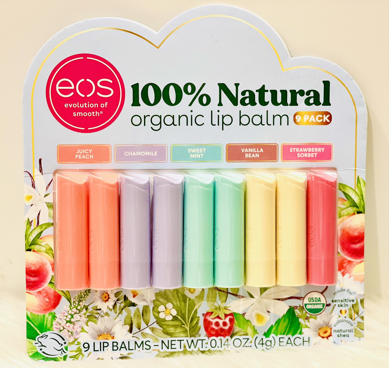 Son dưỡng môi EOS 100% Nature Organic ( Hàng Mỹ ) EOS lip balm stick 💋