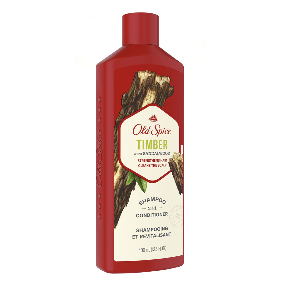 Dầu gội xả Old Spice Timber with sandalwood mềm mượt tóc, nam tính 650ml