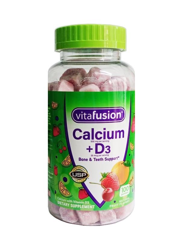 Vitafusion Calcium D3 Gummy Vitamins 100v - Kẹo dẻo bổ sung Calci D3