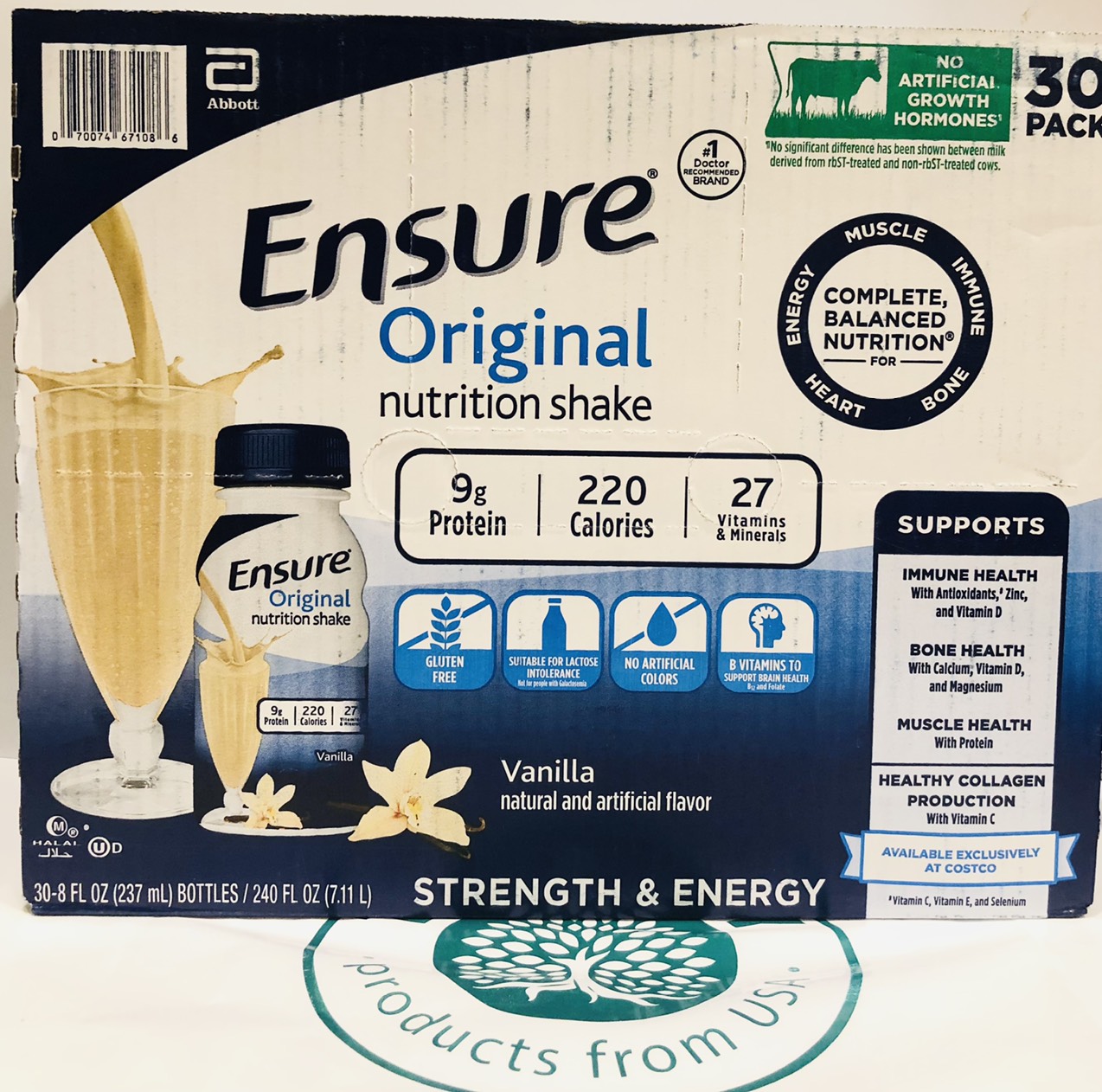 Ensure Original Nutrition Shake - Sữa ensure Mỹ dạng nước 30 chai vị Vannila