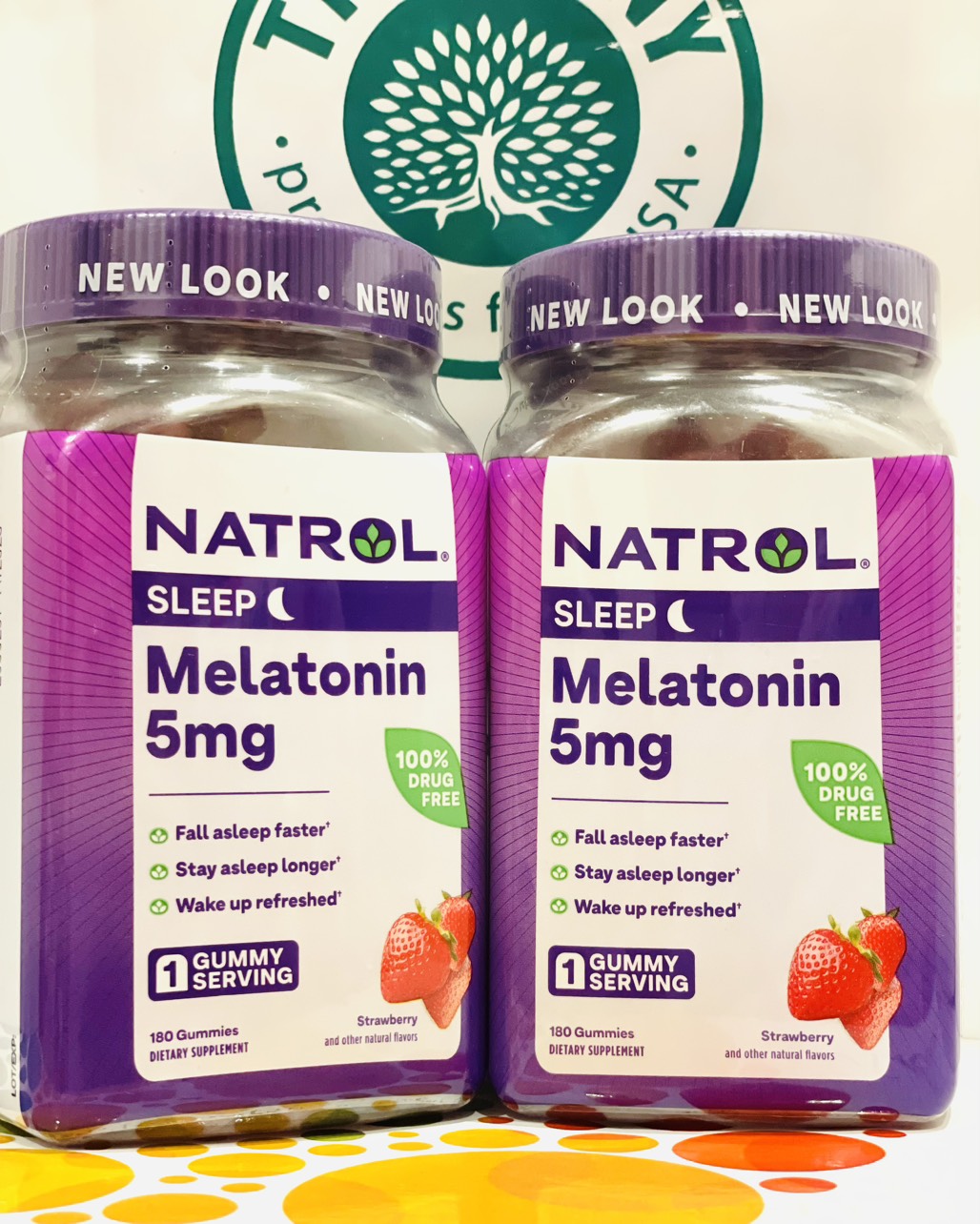 Kẹo hỗ trợ giấc ngủ, giúp ngủ ngon Natrol Melatonin 5mg 180v