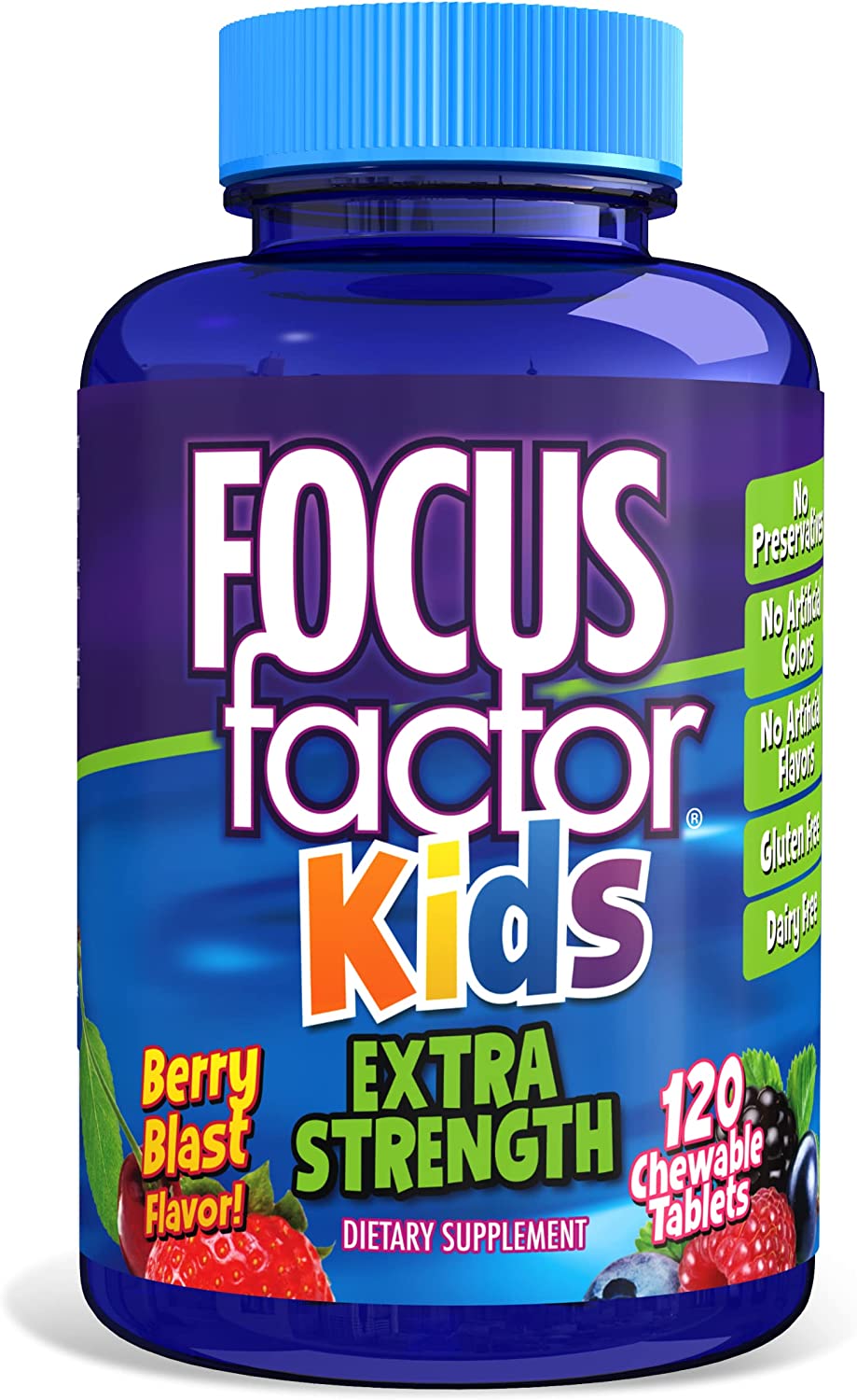 Focus factor kids EXTRA STRENGTH chewable tablet Berry flavor - Viên bổ não dòng cao cấp giúp trẻ tập trung, tăng trí nhớ