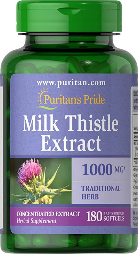 Puritan's Pride Milk Thistle extract 250mg- Viên uống bổ gan (180 viên)