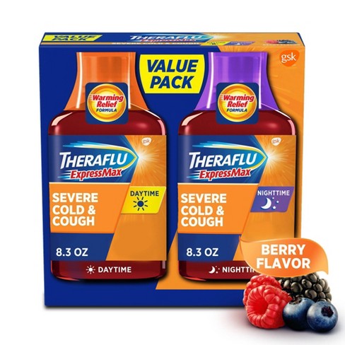 Set Siro trị cảm ho Theraflu Severe Cold & Cough 491ml