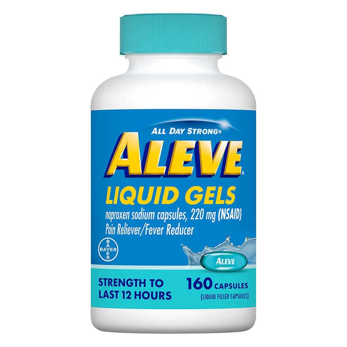 Thuốc Giảm đau cảm sốt Aleve Naroxen Sodium 220mg 160 liquid gel