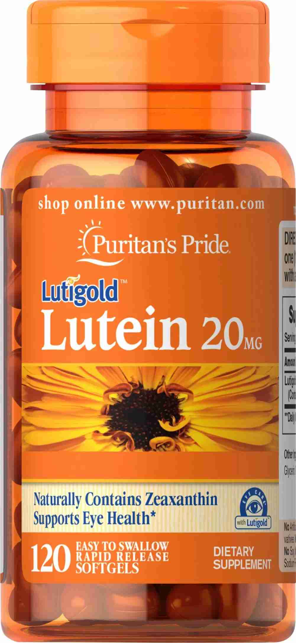 Viên uống bổ mắt Lutein 20mg Puritan's Pride - 120 softgels ( Date T7/23)