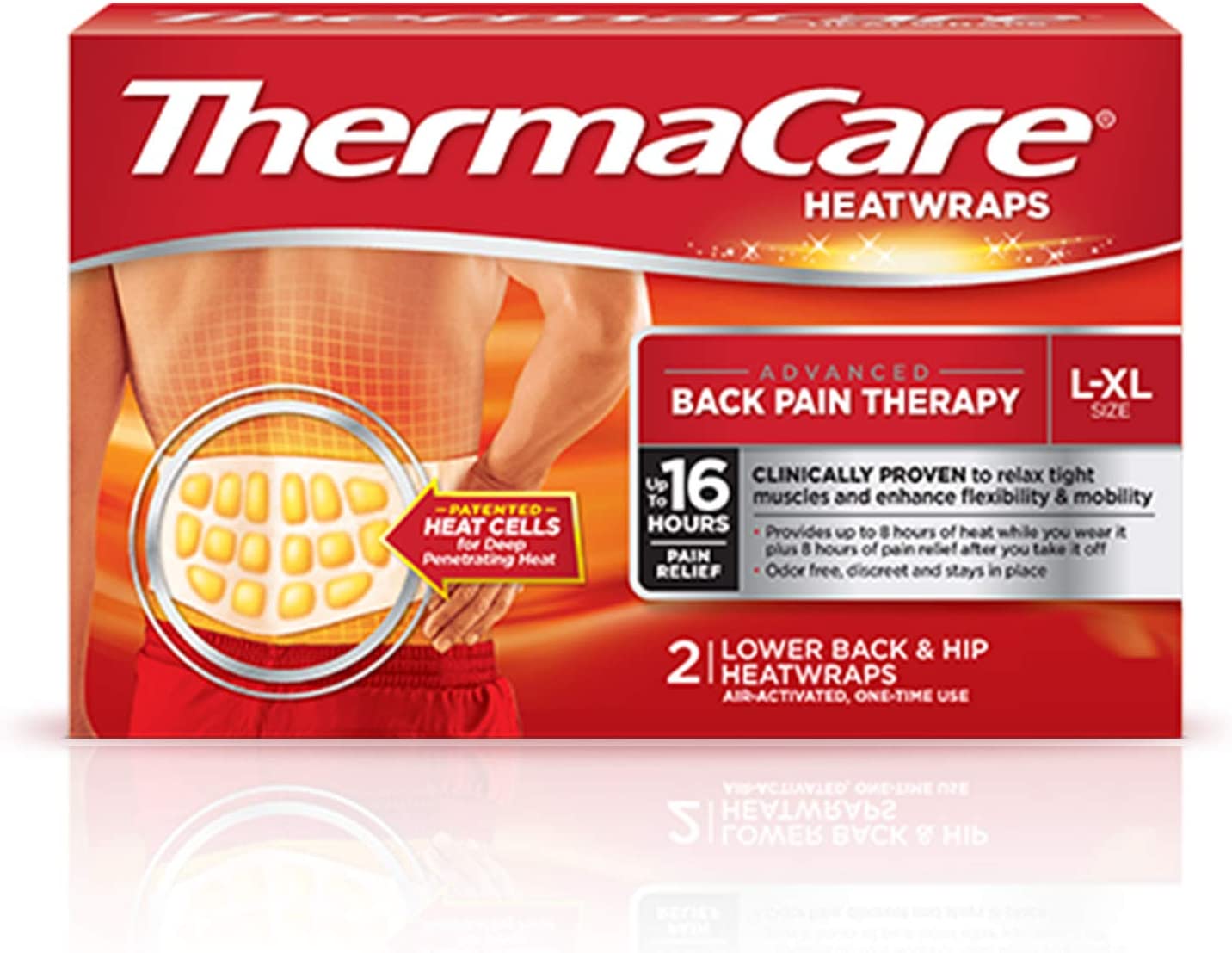 Miếng Dán nhiệt giảm đau vùngThắt Lưng ThermaCare HeatWraps (Mỹ)- hộp 2 miếng