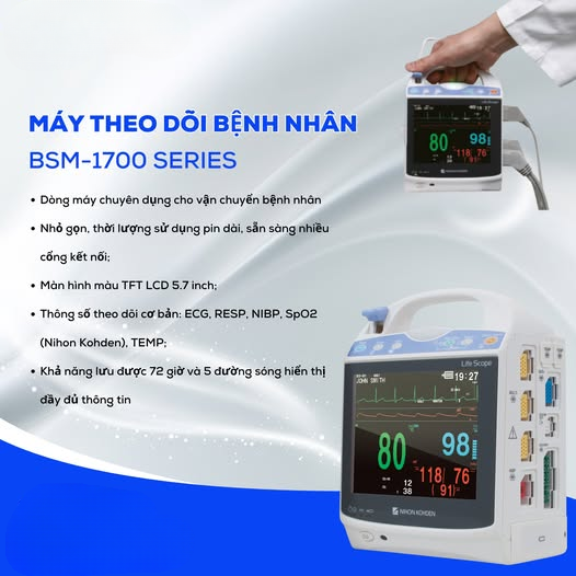 MÁY THEO DÕI BỆNH NHÂN BSM-1700 Series Nihon Kohden