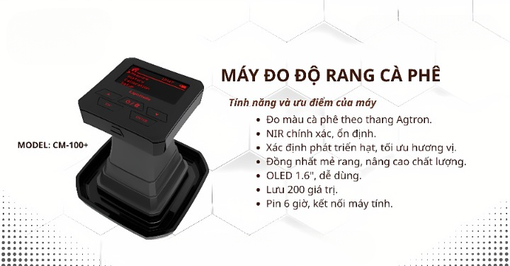 Máy đo độ rang cà phê Lighttells CM-100 Plus (Khoảng đo 5-130)