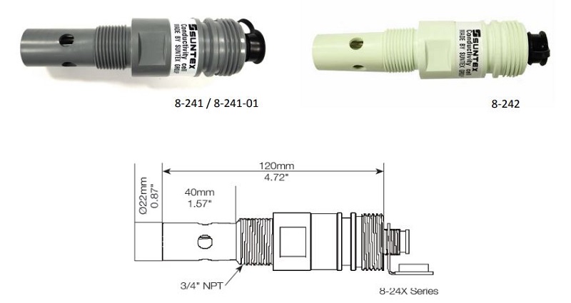  Hình ảnh cảm biến đo độ dẫn điện 8-241; 8-241-01 và 8-242