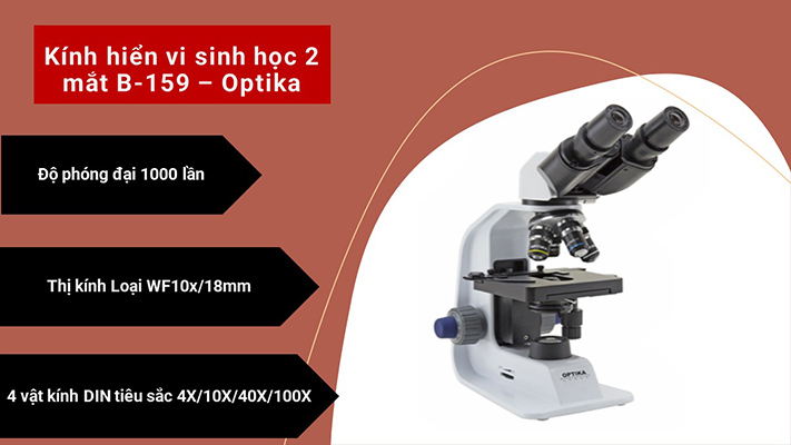Kính hiển vi sinh học 2 mắt Optika B-159
