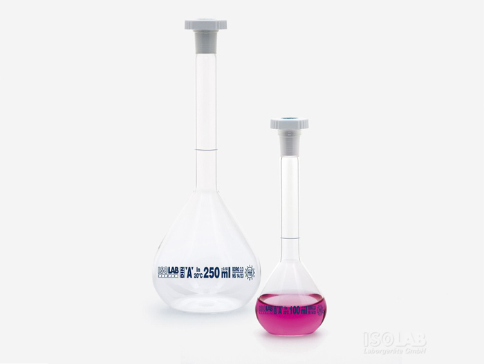 Bình định mức trong suốt 200ml, NS 14/23 013.01.200 Isolab