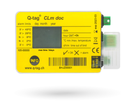 Thiết bị theo dõi nhiệt độ Q-tag CLm doc