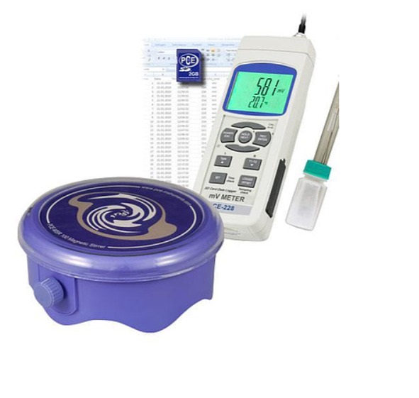 Bộ máy đo pH và máy khuấy từ PCE 228-MSR100 (0-14 pH)