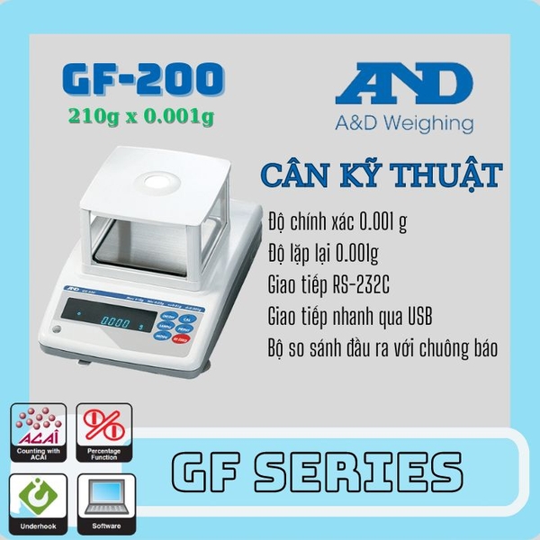 Cân 3 số lẻ - A&D, MODEL GF-200
