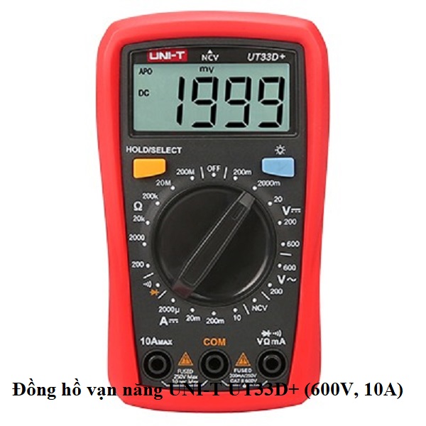 Đồng hồ vạn năng UNI-T UT33D+ (600V, 10A)