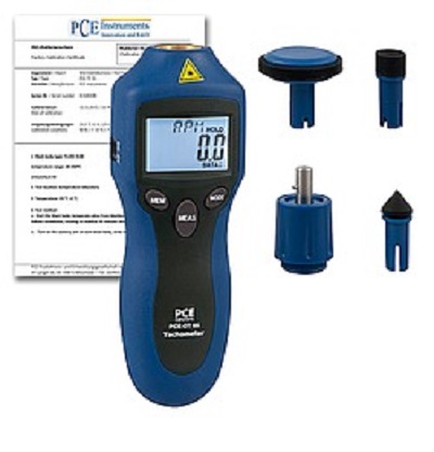 Máy đo tốc độ vòng quay PCE DT 65-ICA (99999 rpm, Incl. ISO Calibration Certificate)