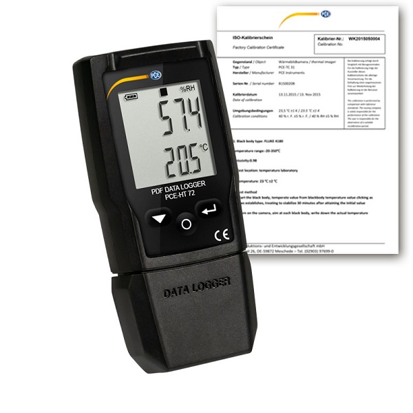 Nhiệt ẩm kế PCE HT 72-ICA (-30~60 ° C; 0~100% RH, chứng chỉ ISO)