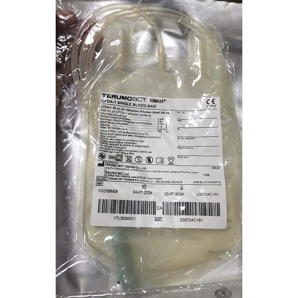 Túi Máu Đơn 350ml Terumo Teruflex CPDA-1