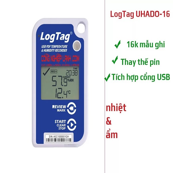 Nhiệt Ẩm Kế Tự Ghi LogTag UHADO-16