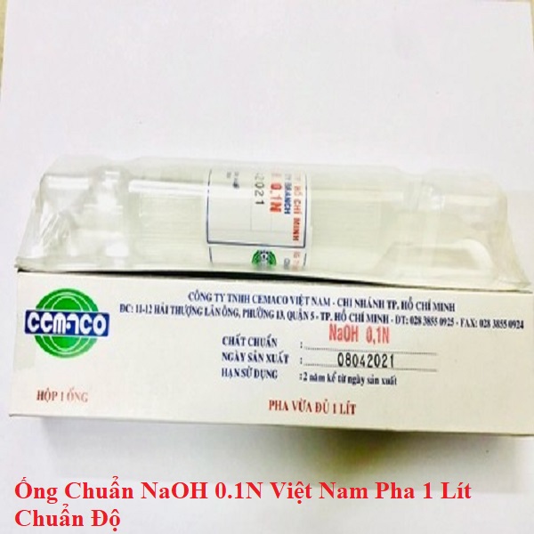 Ống Chuẩn NaOH 0.1N Việt Nam Pha 1 Lít Chuẩn Độ, Giá Rẻ Nhất