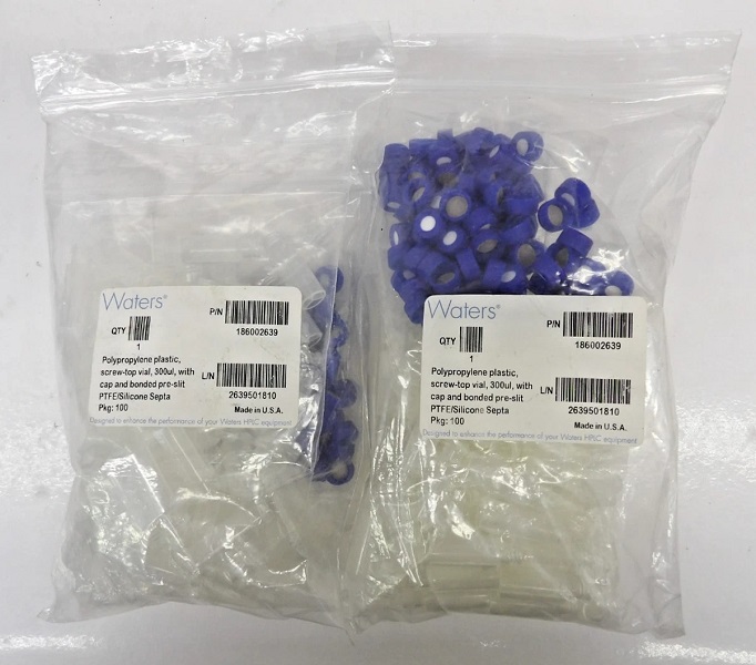 Vial và nắp đậy Waters Certified P/N: 186002639