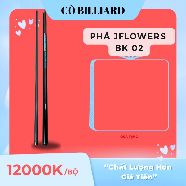 Cơ bida lỗ phá jflower Bk 02