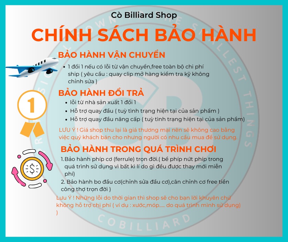 Cơ bida lỗ CROWN CUES QUEEN