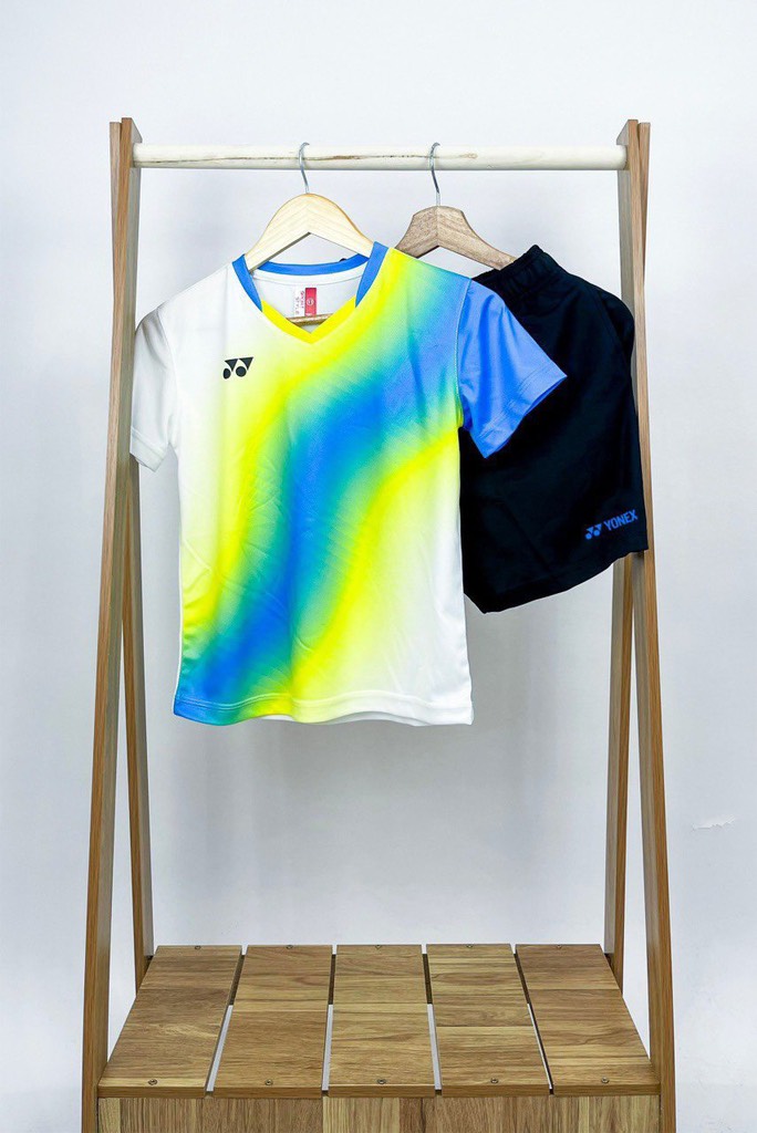 Áo cầu lông Yonex TE VT011 - Trắng Xanh Vàng