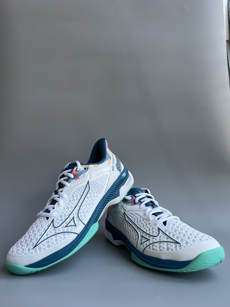 Giày Tenis Mizuno ET 5AC trắng xanh