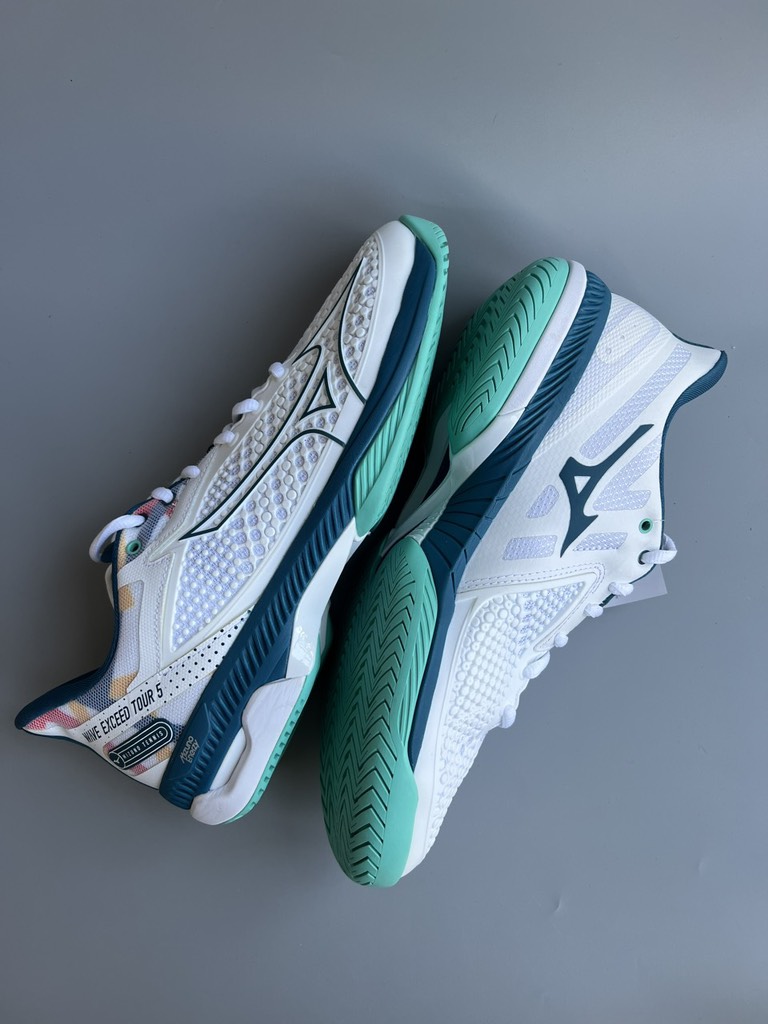 Giày Tenis Mizuno ET 5AC trắng xanh