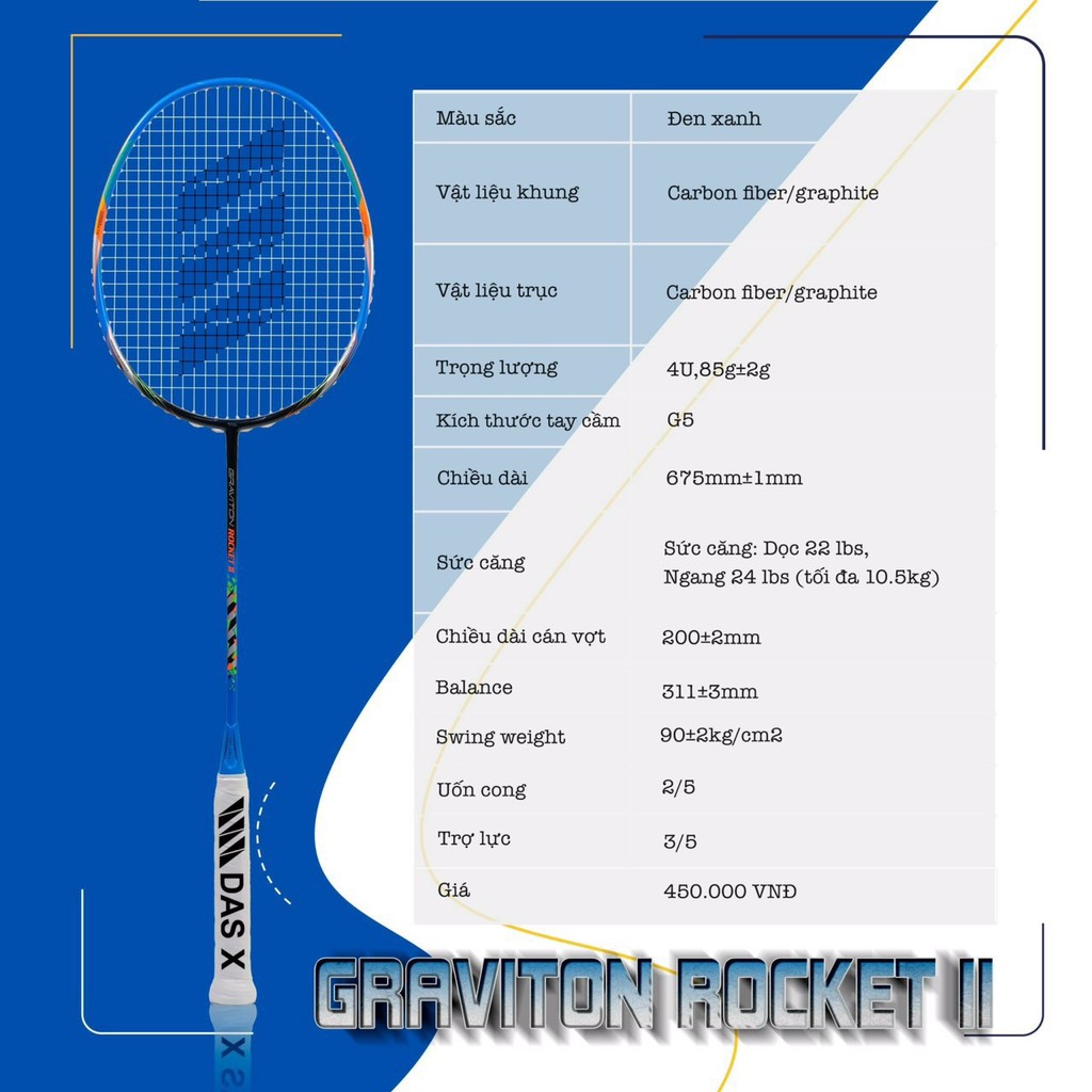 Vợt cầu lông DAS X GRAVITON ROCKET II