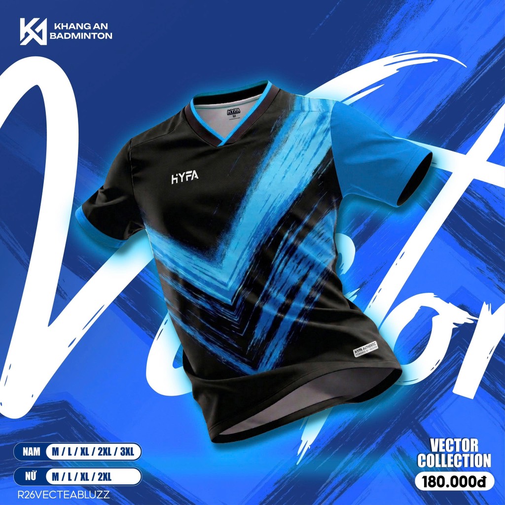 Áo Hyfa Vector Collection Đen xanh biển