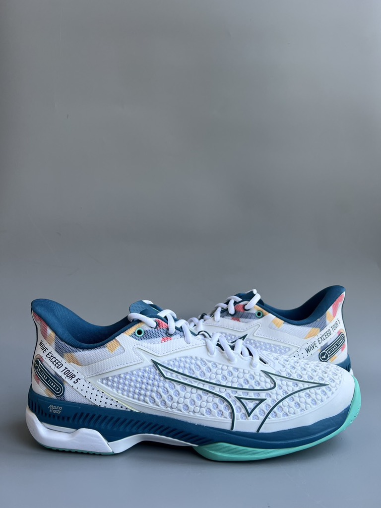 Giày Tenis Mizuno ET 5AC trắng xanh