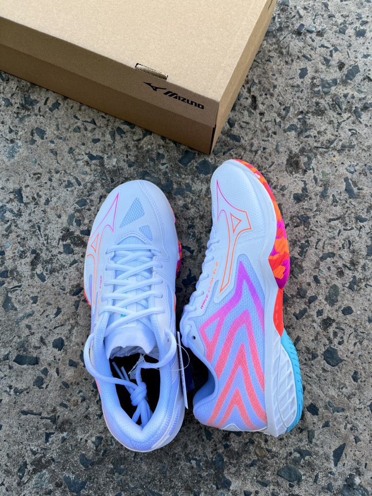 Giày cầu lông Mizuno Wave Claw El 2 - Trắng Hồng