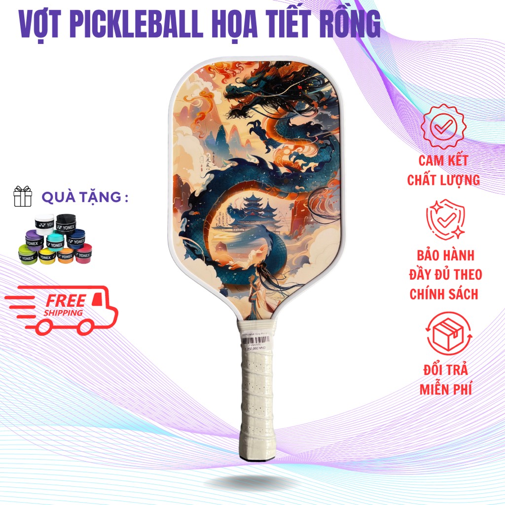 Vợt Pickleball Họa Tiết Rồng