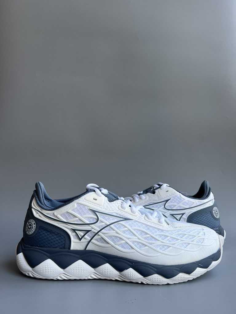 Giày Mizuno Tenis Wave Enforce Tour AC Trắng xanh