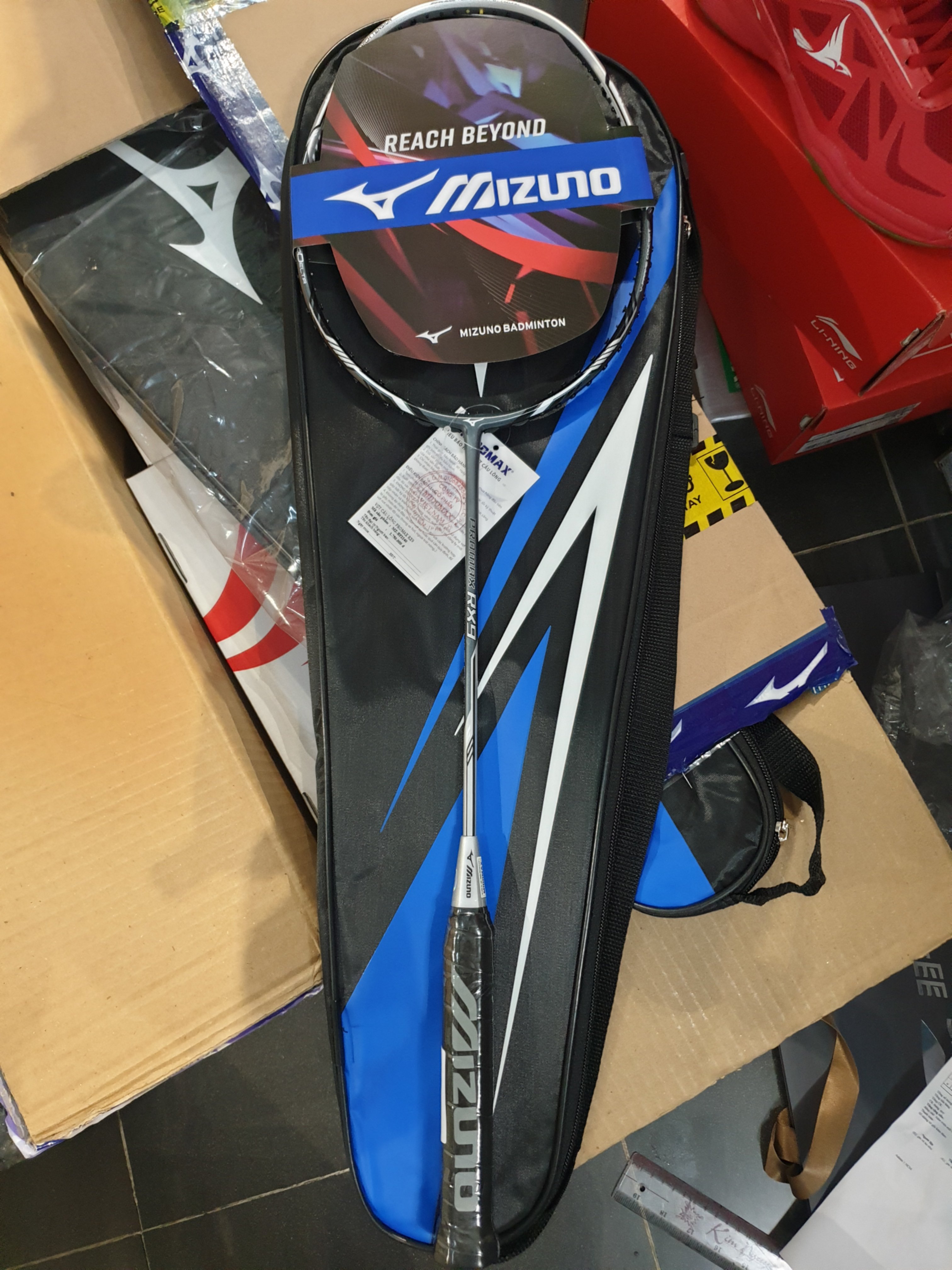 Vợt Cầu Lông Mizuno PROMAX RX9 - MZ-BF2240 - Ghi đen