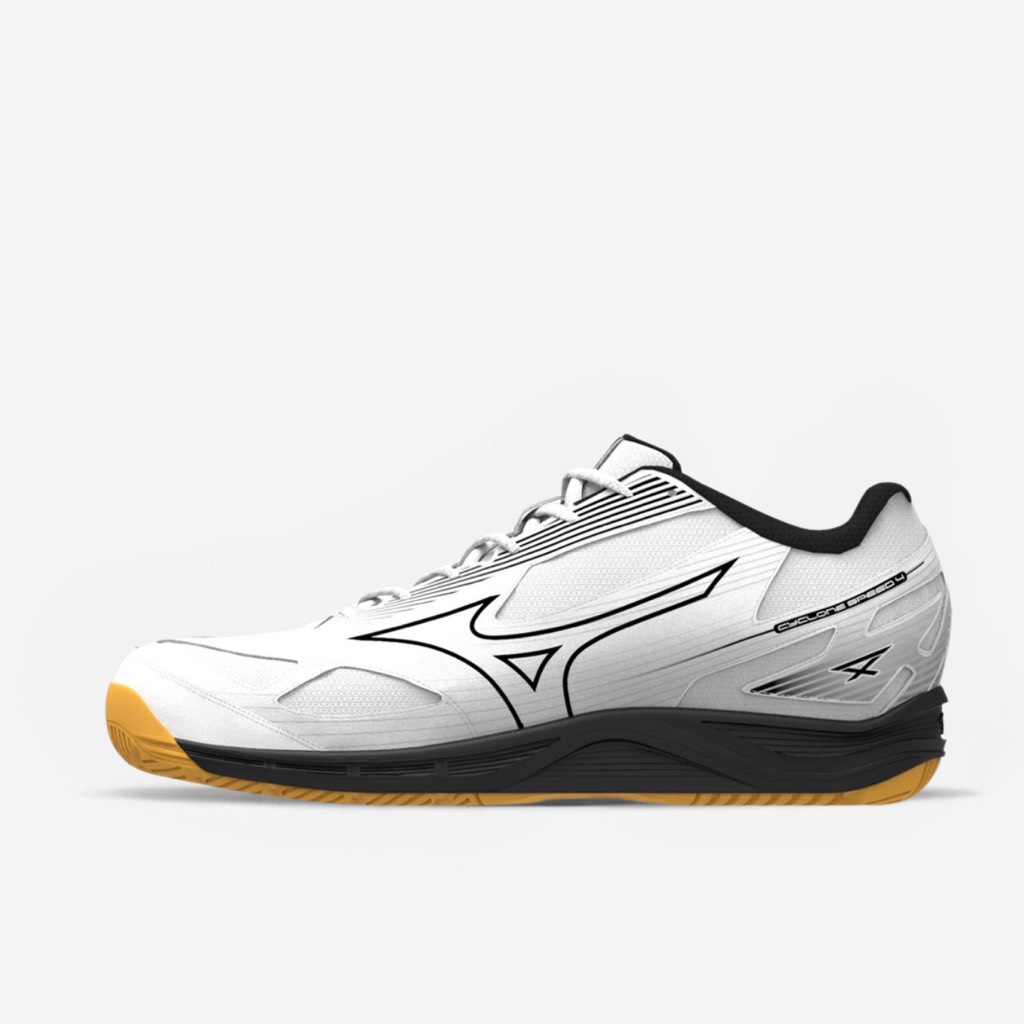 Giày Cầu Lông Mizuno Cyclone Speed 4 - Trắng Đen Bạc