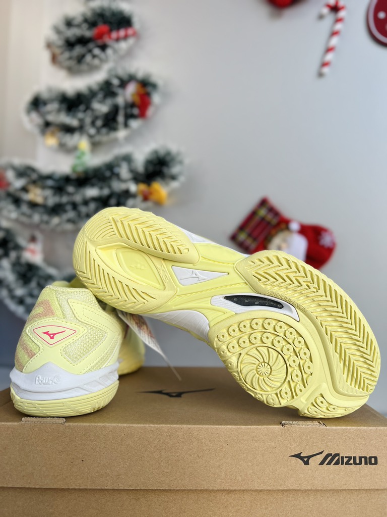 Giày Cầu Lông Mizuno Wave Claw El 2- Vàng Hồng
