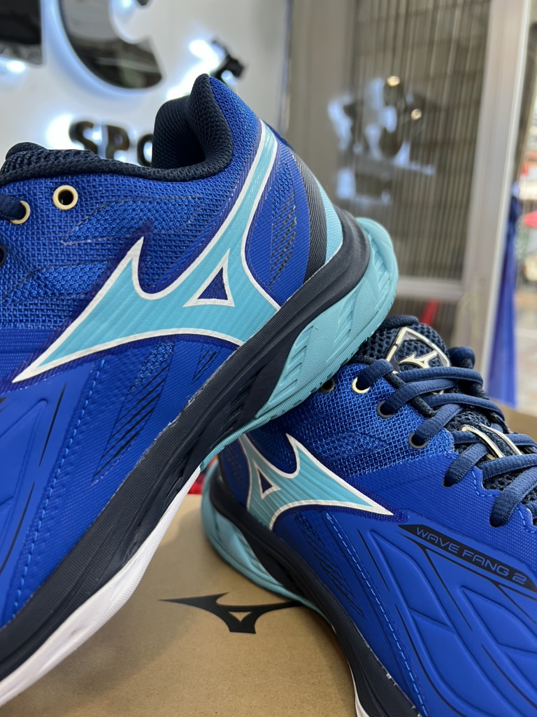 Giày cầu lông Mizuno Wave Fang 2 - Xanh Dương