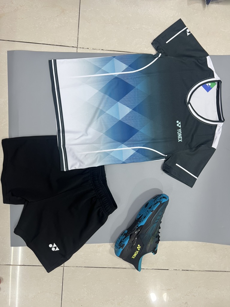 Áo cầu lông Yonex CTH18 - Xanh Trắng