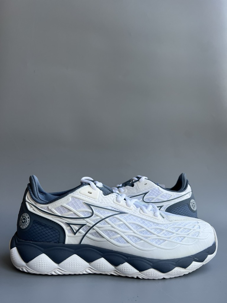 Giày Mizuno Tenis Wave Enforce Tour AC Trắng xanh