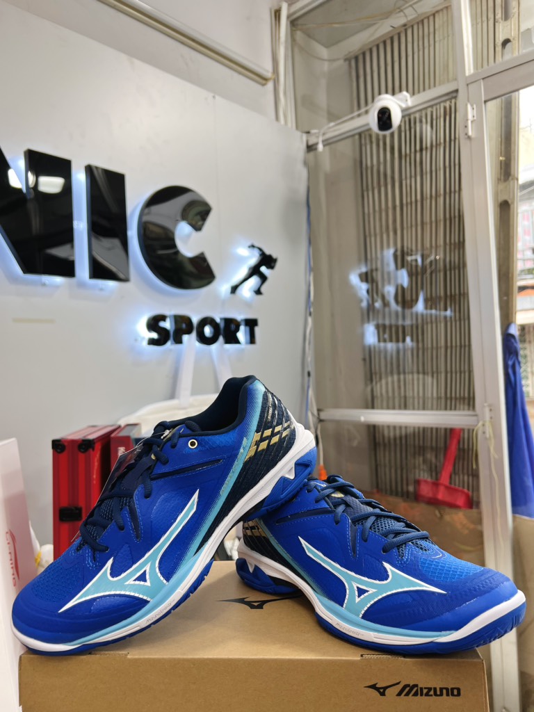 Giày Mizuno Wave Claw 3 - Xanh Trắng